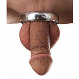 Фіксатор для пінису, затискач на член Stainless Steel Donut Cock Ring середній діаметр 4 см, фото 2