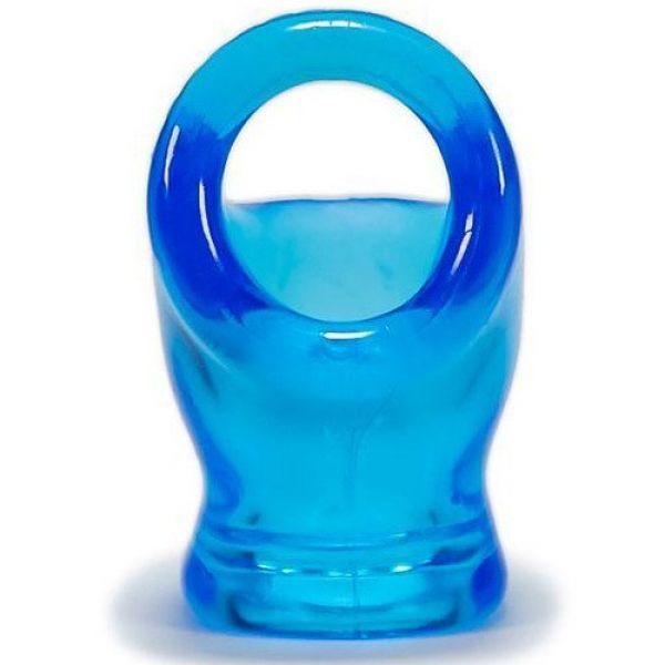 Фіксатор для пінису, фіксація пінису Oxballs Unit-X Stretch Cocksling Blue еластичний TPR матеріал, фото 1