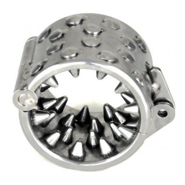 Фіксатор для пеніса, затискач на член медична сталь 43 мм діаметр шипи 6 мм, фото 1