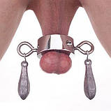 Металеве кільце на мошоку, фіксатор на пеніс великий розмір медична сталь, фото 3