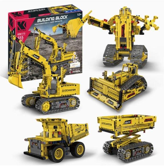 Конструктор Команда техніки 5 в 1 на радіокеруванні К96173 KY World 555 деталей, фото 1