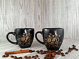 Кавовий набір керамічний "Americano" турка 600 мл + 3 чашки 170 мл, фото 4