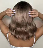 Перука руса подовжене каре з чубом середньої довжини термо русява (LC1006), фото 3