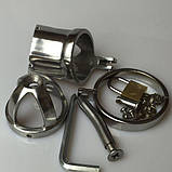 Пояс вірності чоловічий, пояс цілому сталевий медична сталь 9 см довжина, фото 2