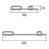 Тримач келихів Lemax дугоподібний матовий чорний 370х145х33 мм (MX-051 BL), фото 2