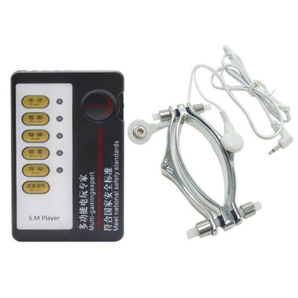 Регульовані затискачі, електростимулятори Electro-sex з 10 режимами та 5 ритмами, фото 1