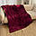 Плед флісовий бордо Love You 150 x 200 см, фото 4