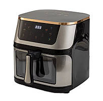 Аерогриль на 12 літрів з сенсорним керуванням Henschll 3600W, Мультипіч великого об'єму.