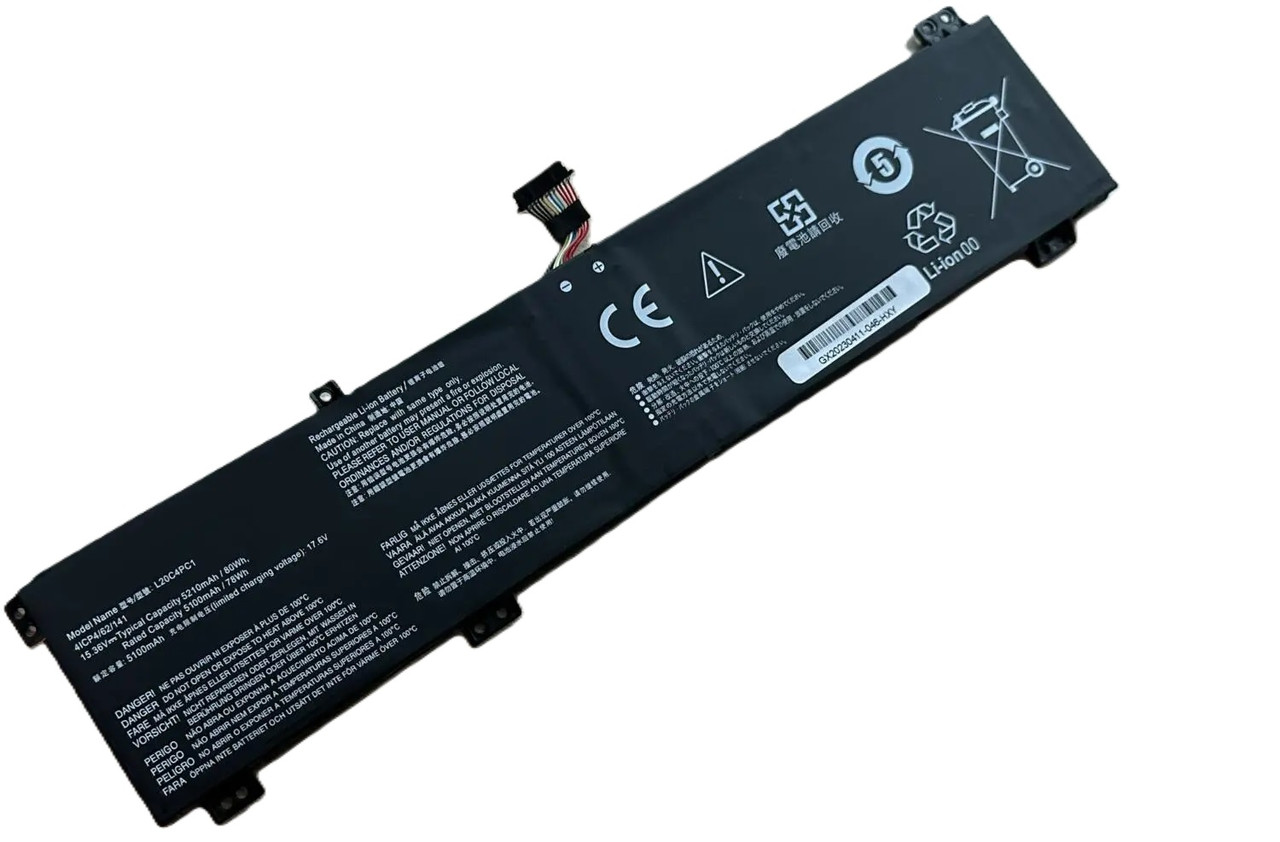 Батарея для ноутбука Lenovo Legion 5 Pro 16ITH6H (L20M4PC1) 15.36V 5210mAh 80Wh короткий кабель! #, фото 1