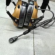 Навушники тактичні Earmor M32X MOD4, активні, з кріпленням на шолом і знімним мікрофоном, колір Койот (коричневый) M32X-CB MOD4, фото 8
