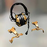 Навушники тактичні Earmor M32X MOD4, активні, з кріпленням на шолом і знімним мікрофоном, колір Койот (коричневый) M32X-CB MOD4, фото 9