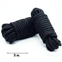Чёрный БДСМ веревка для связывания 5м. Садо-мазо