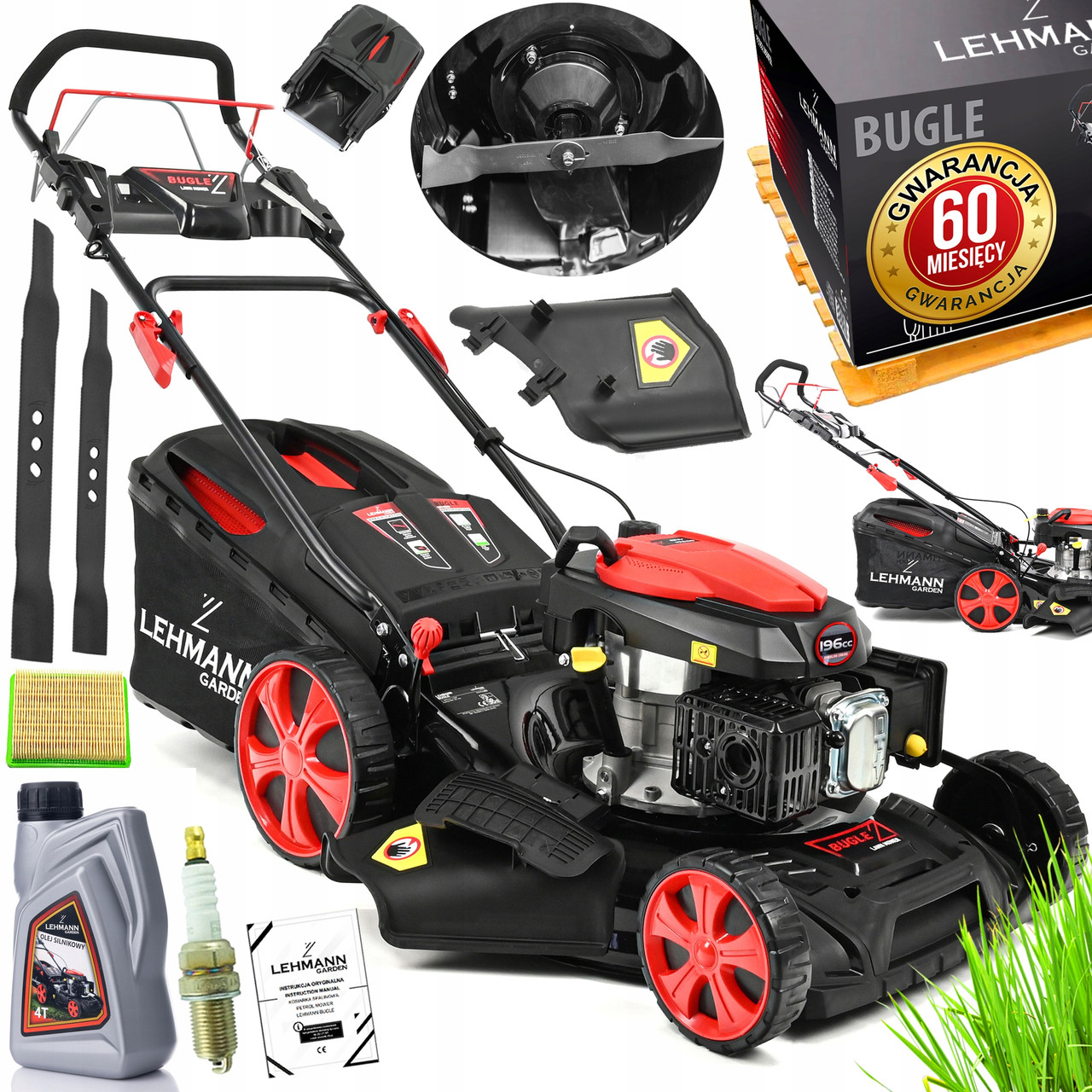 Газонокосарка бензинова Lehmann BUGLE 53 см 60 л, фото 1