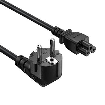 Кабель живлення ColorWay CEE7/7-C5, 1 м чорний (CW-CBP084-BK)