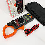 Цифровий кліщовий мультиметр HAOYUE DT266 з чохлом та щупами, фото 4