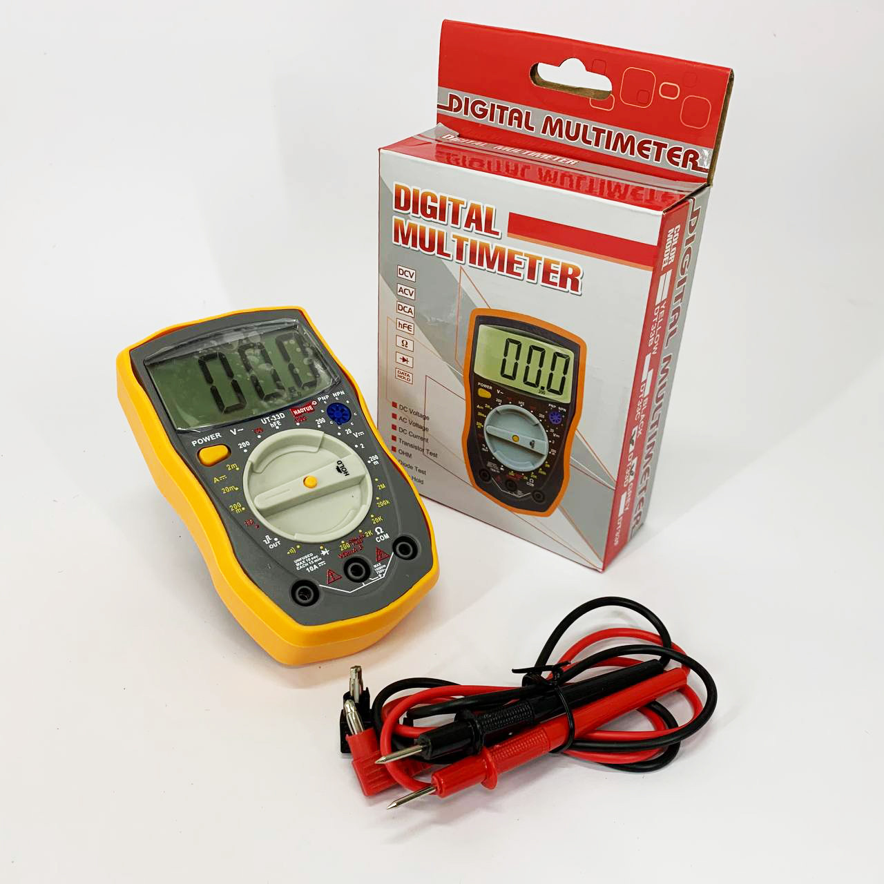 Мультиметр цифровий HAOYUE UT33D (генератор імпульсів, звукове продзвонювання, тест діодів, HOLD), фото 1