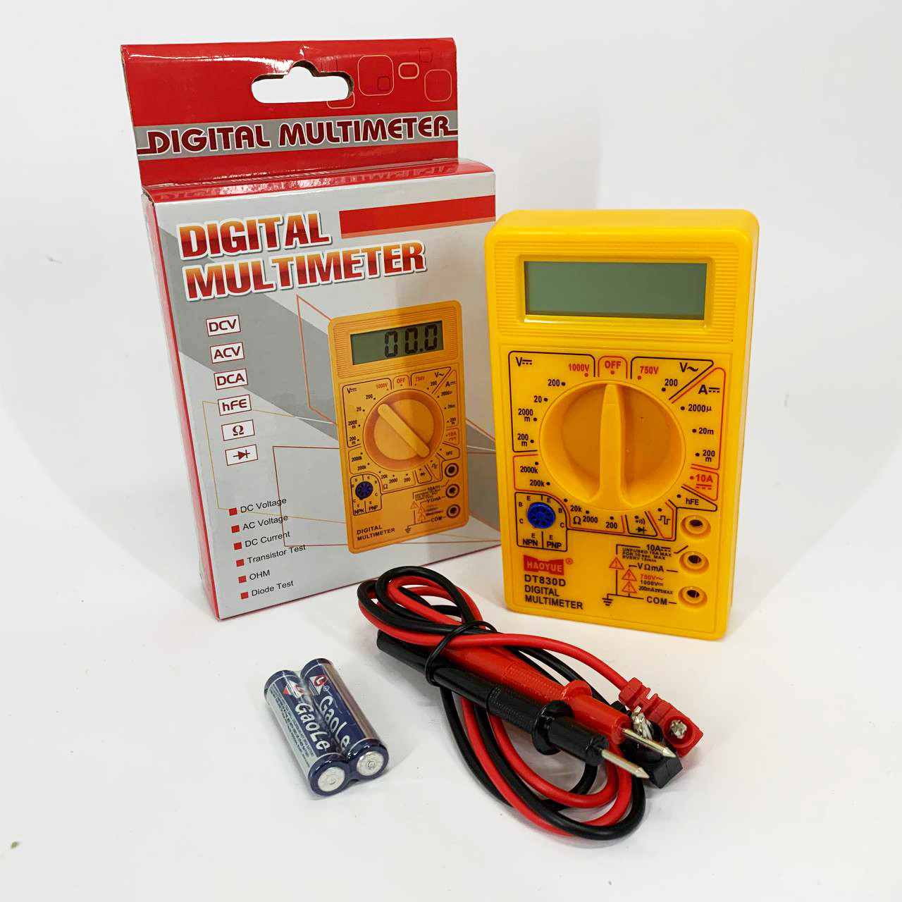 Мультиметр HAOYUE DT830D yellow, фото 1