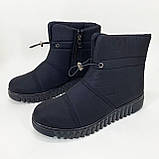 Черевики жіночі зимові утеплені 40р 26см Калоші утеплені чорного кольору, фото 5