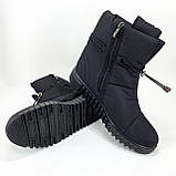 Черевики жіночі утеплені чорні 39р 25,5см Жіночі сноубутси дутики, фото 6