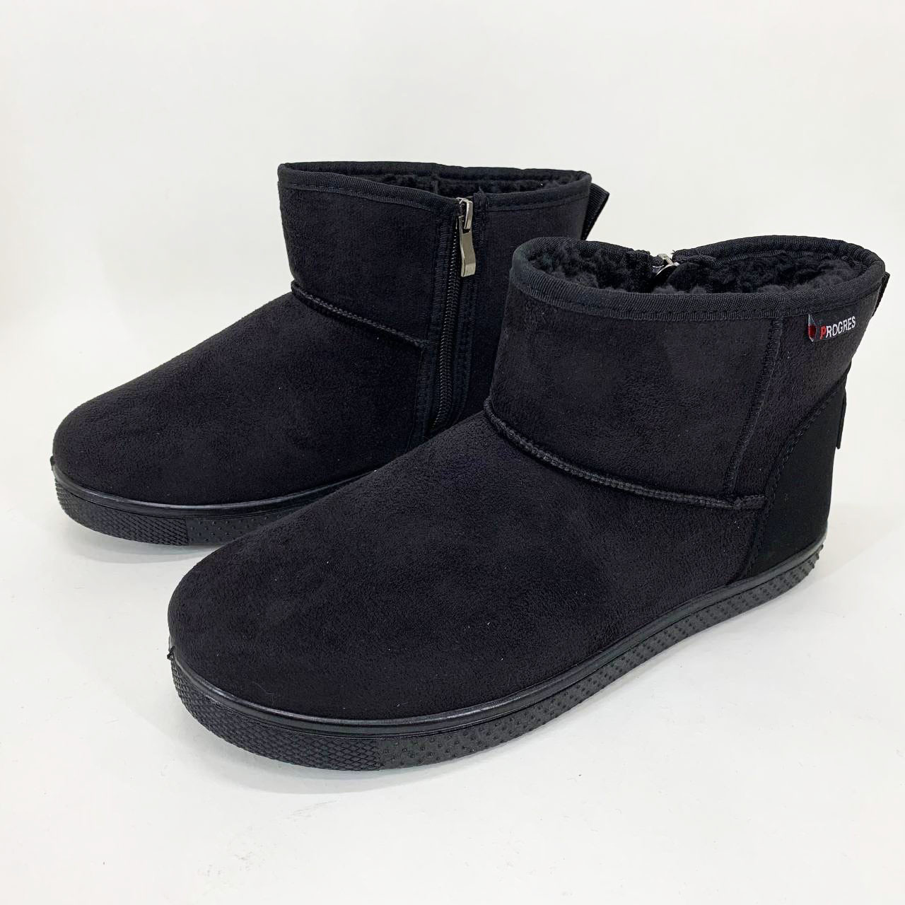 Уггі жіночі низькі утеплені 37р 24см Угі для дому, Бурки на хутрі, Хутрові бурки для дому, фото 1