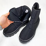 Челсі жіночі 39р 24.5см чорні, Жіночі теплі чоботи демісезонні, Туфлі на платформі, фото 5