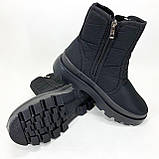 Челсі жіночі 38р 24см чорні, Черевики жіночі утеплені флісом, Базарні жіночі теплі чоботи, фото 2