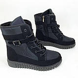 Чоботи жіночі 40р 26см, Жіноче демісезонне взуття утеплене, Дизайнерські жіночі черевики, фото 4