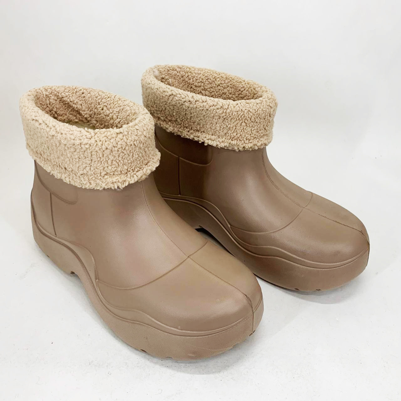 Гумові черевики жіночі 38р 23см коричневі 961, фото 1