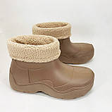 Гумові черевики жіночі 38р 23см коричневі 961, фото 4