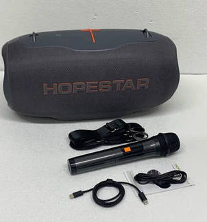 Портативна Bluetooth-колонка Hopestar H86 with one UHF microphone Black, фото 1