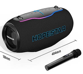 Портативна Bluetooth-колонка Hopestar H86 with one UHF microphone Black, фото 2