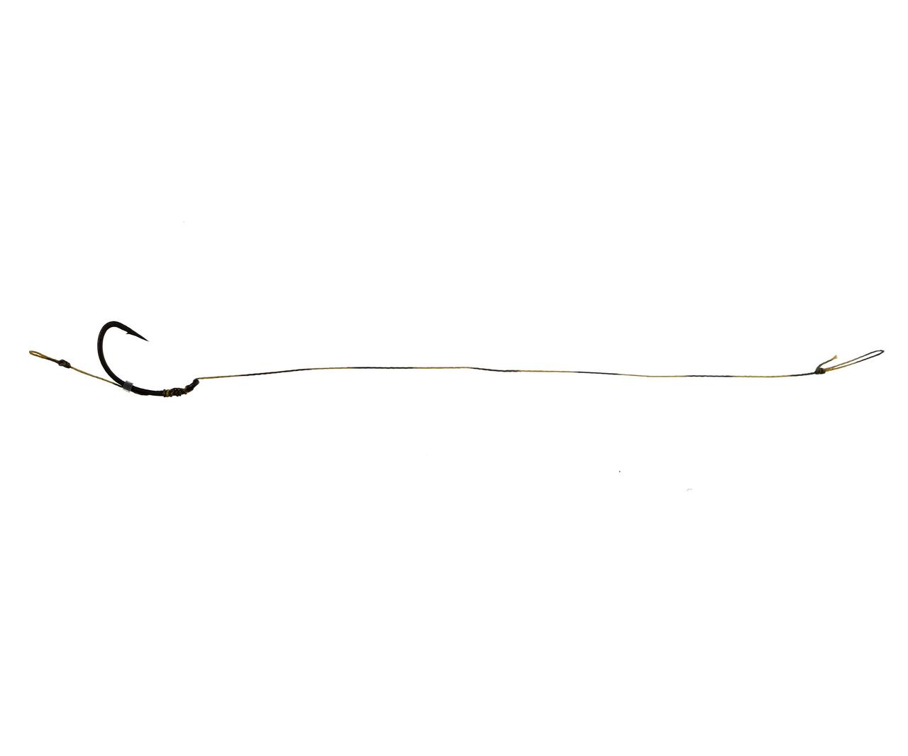 Готовий повідець Carp Pro Camo Hooklink 15 см 25lb PTFE Curved Shank No6