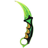 Мечі, ножі і шаблі  Сувенирный нож`Керамбит: Dragon Glass Emerald` іграшка 29