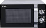 Мікрохвильова піч Sharp R204SA — 20 л, 800 Вт, механічне керування, срібляста, фото 2