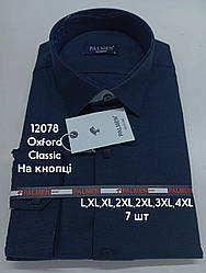 Сорочка однотонна з довгим рукавом Palmen classic оксфорд (кнопка)