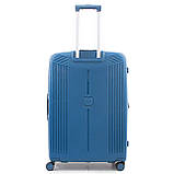 Валіза велика L поліпропілен синя 76х53х31+5/129л/5.4кг/Airtex 647, фото 3