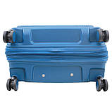 Валіза ручна поклажа S поліпропілен синя 55х38х24+5/50л/3.4кг/Airtex, фото 6