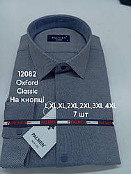 Сорочка однотонна з довгим рукавом Palmen classic оксфорд (кнопка)