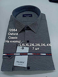 Сорочка однотонна з довгим рукавом Palmen classic оксфорд (кнопка)