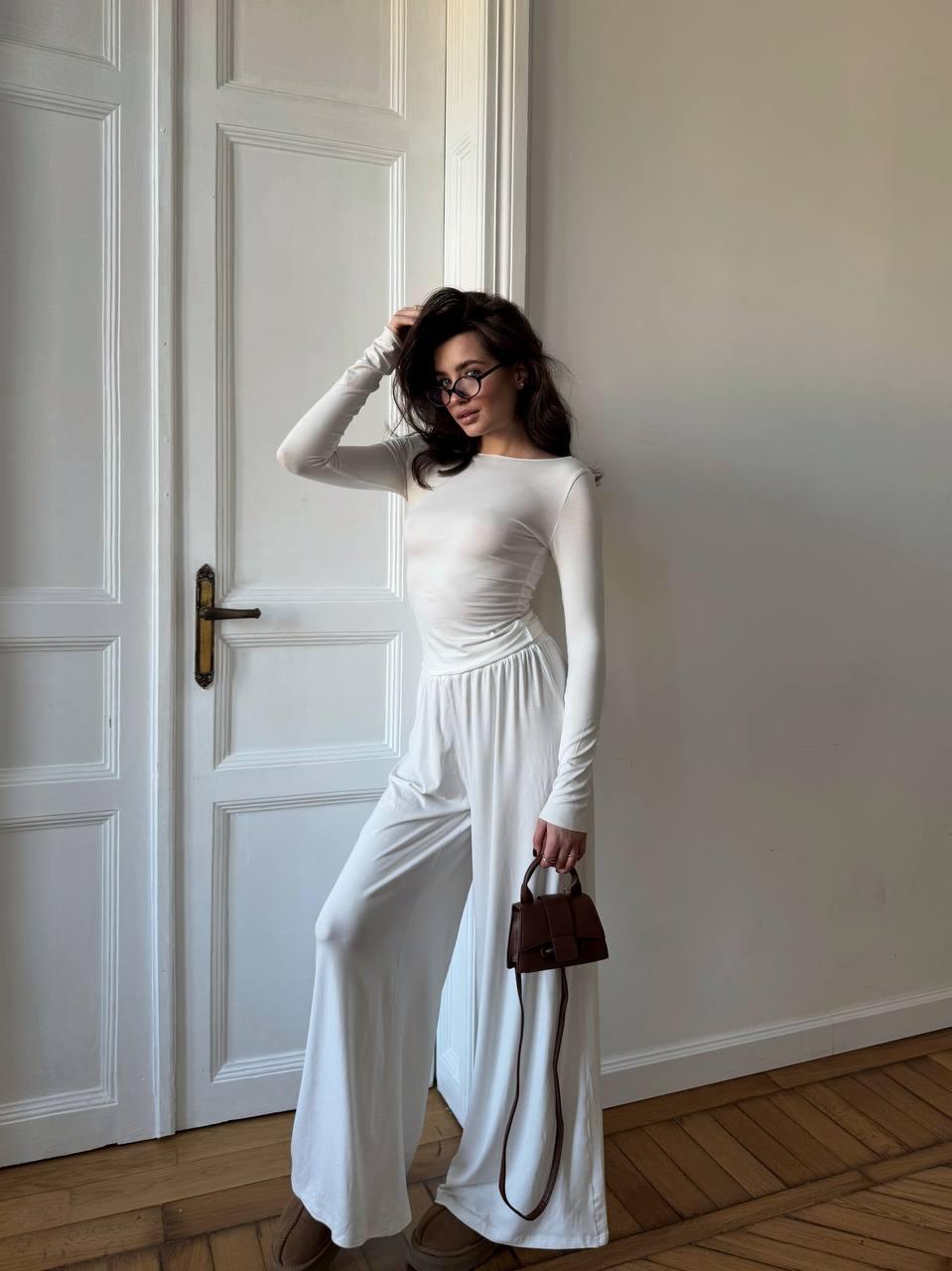 Костюм з віскози стильний Модель: 872-233 Колір: чорний, молоко, темно-синій, шоколад, фото 1