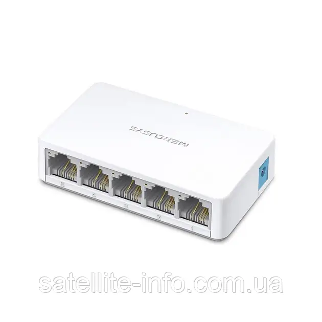 Комутатор Mercusys MS105 5-port 10/100 Mbps White, фото 1