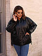 Куртка бомбер з екошкіри Модель: 4907-0326, фото 2