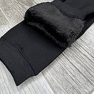 Лосини жіночі термо безшовні кашемір бавовна на хутрі Ira, розмір XL-3XL, чорні, 501, фото 2