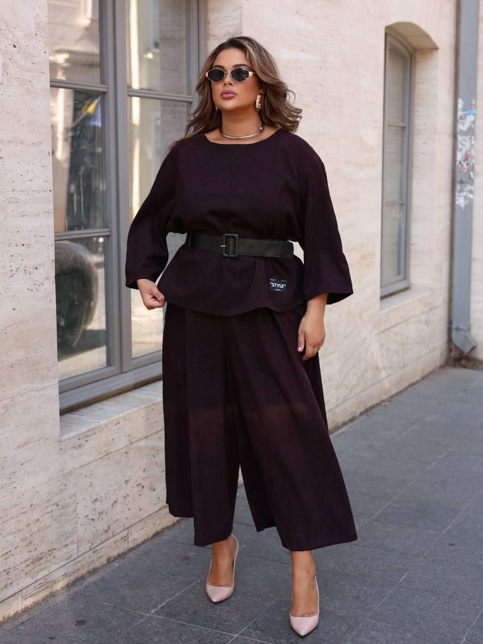 Костюм з вельвету + пояс Модель: 4907-0317, фото 1