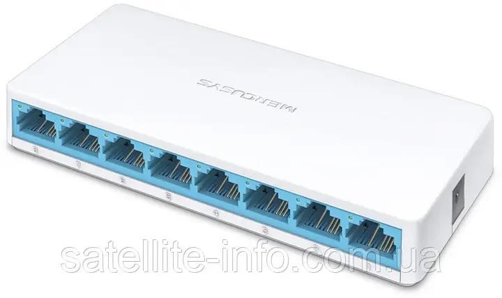 Комутатор Desktop Switch Mercusys MS108 8-port 10/100 Mbps White, фото 1