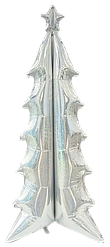 НР197 Стояча фігура КИТАЙ-КТ Ялинка - голографія срібло (УП)