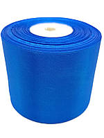 Стрічка атласна яскраво-синя 75 мм