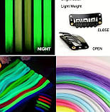 Накладні люмінісцентні пасма на шпильках 5 шт рожеві 55,8 см — світяться у темряві, фото 2