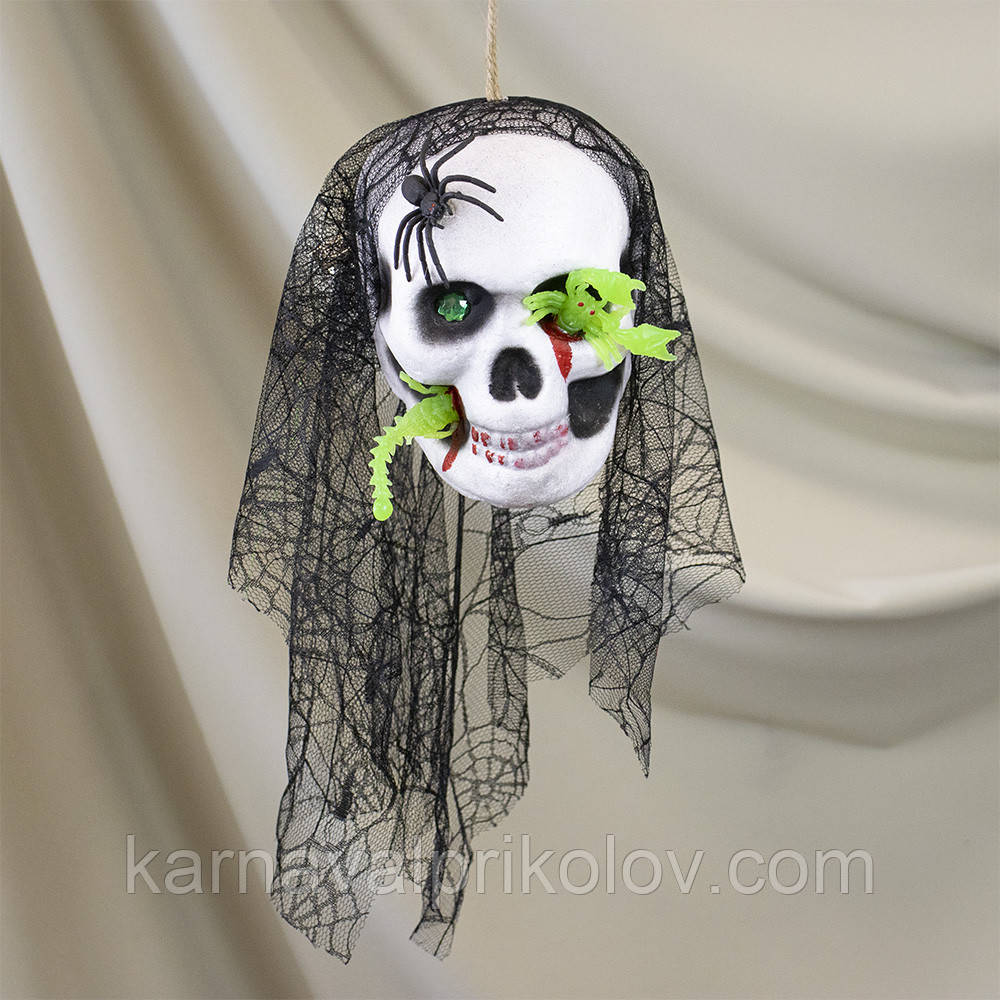Декор підвісний череп Астарта 13808 (чорний)