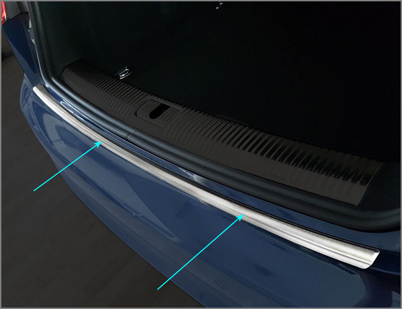 Захисна накладка на задній бампер для AUDI A5 Sportback liftback, S-Line 2016-2020, FL 2020-2024 (нерж.сталь), фото 1